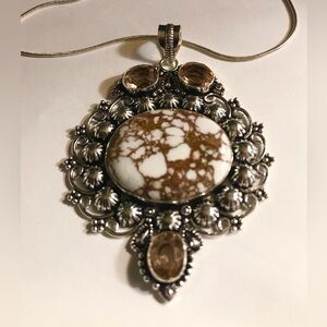 Wild Horses Smokey Topaz Stamped 925 Sterling Silver Ring